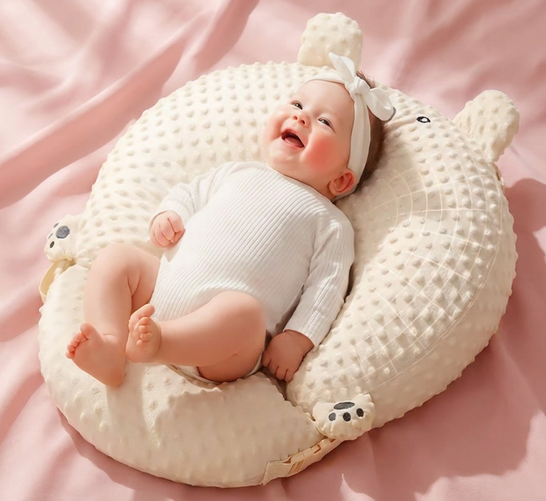 Goose-Shaped Nursing & Baby Lounger Pillow – Postpartum Comfort for Mom & Baby