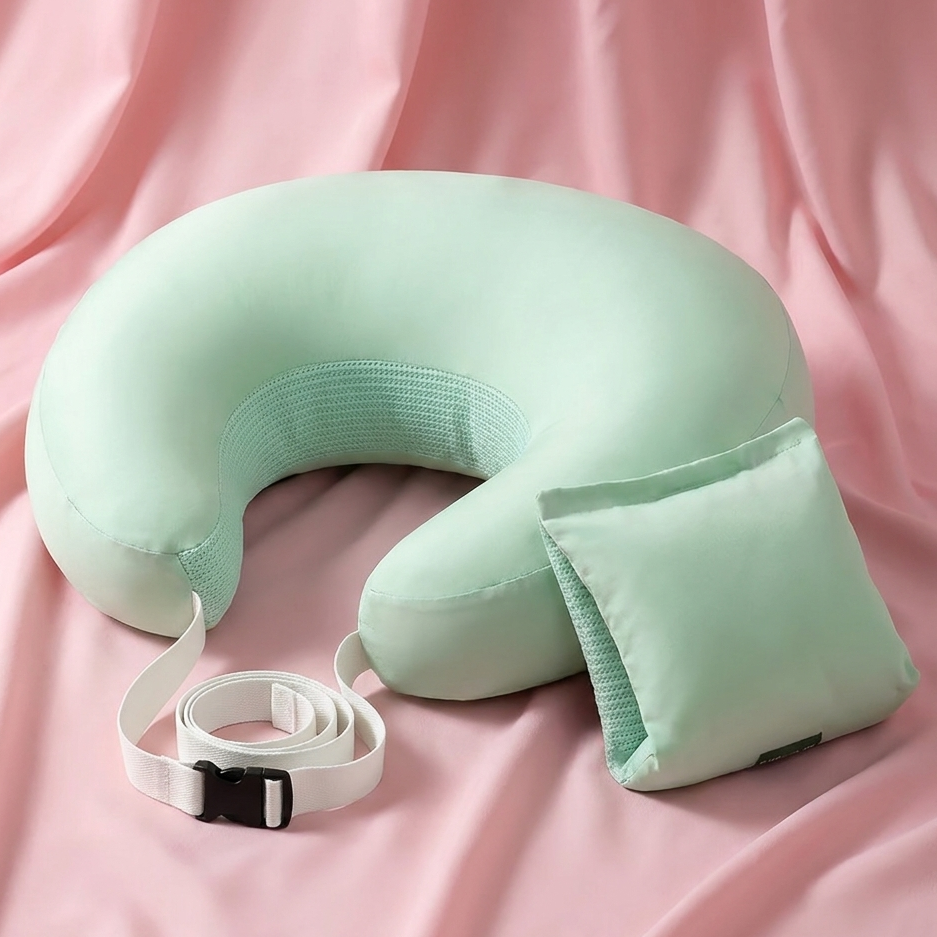 Adjustable Nursing Pillow with Waist Strap – Comfortable & Secure Feeding Support